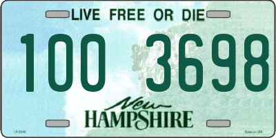 NH license plate 1003698