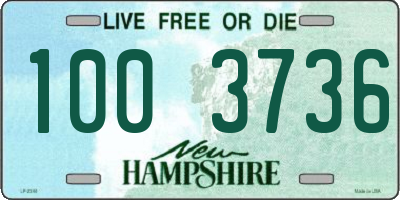 NH license plate 1003736