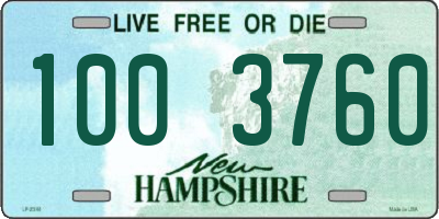 NH license plate 1003760