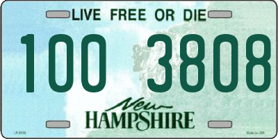 NH license plate 1003808