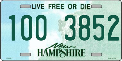 NH license plate 1003852