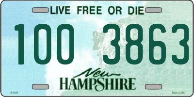 NH license plate 1003863