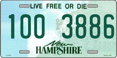 NH license plate 1003886