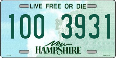 NH license plate 1003931