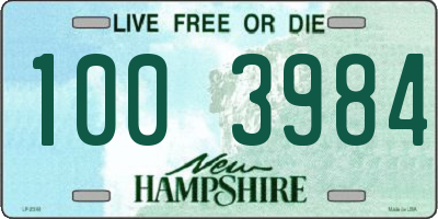 NH license plate 1003984