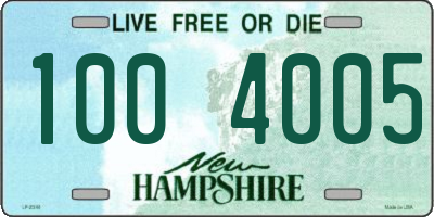 NH license plate 1004005