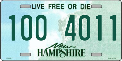 NH license plate 1004011