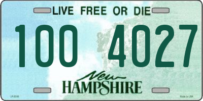 NH license plate 1004027