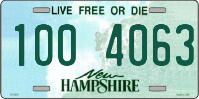 NH license plate 1004063