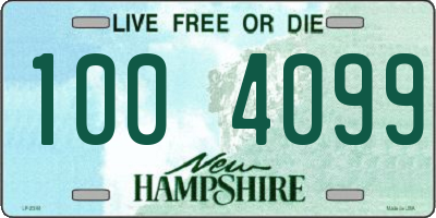 NH license plate 1004099