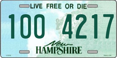 NH license plate 1004217