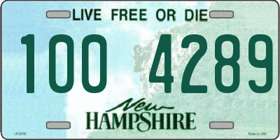 NH license plate 1004289