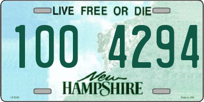 NH license plate 1004294