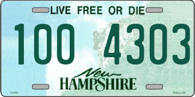NH license plate 1004303