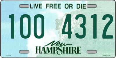 NH license plate 1004312