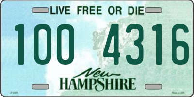 NH license plate 1004316
