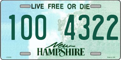 NH license plate 1004322