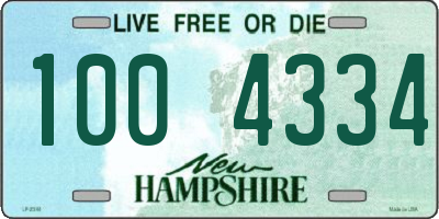 NH license plate 1004334