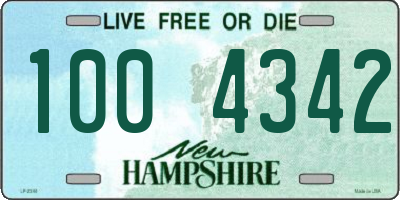 NH license plate 1004342