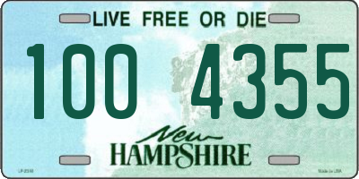 NH license plate 1004355