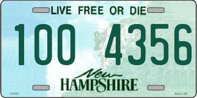 NH license plate 1004356