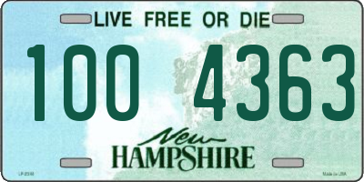 NH license plate 1004363