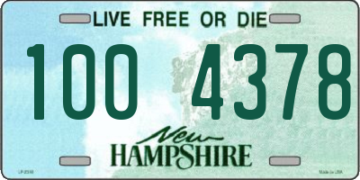 NH license plate 1004378