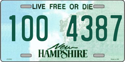 NH license plate 1004387