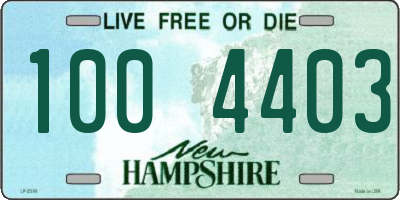NH license plate 1004403