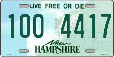 NH license plate 1004417