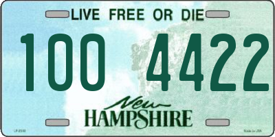 NH license plate 1004422