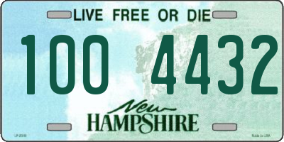 NH license plate 1004432