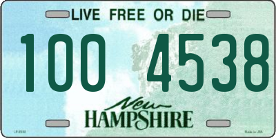 NH license plate 1004538