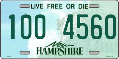 NH license plate 1004560