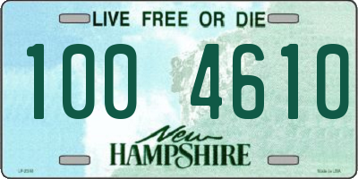 NH license plate 1004610