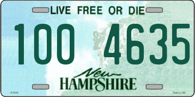 NH license plate 1004635