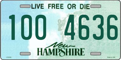 NH license plate 1004636