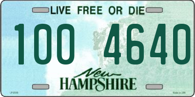 NH license plate 1004640