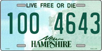 NH license plate 1004643