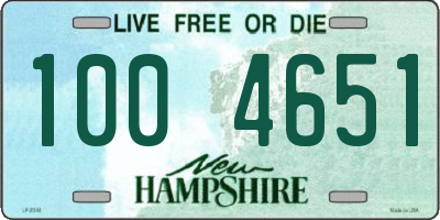 NH license plate 1004651