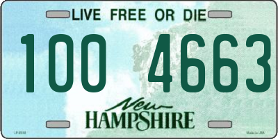 NH license plate 1004663