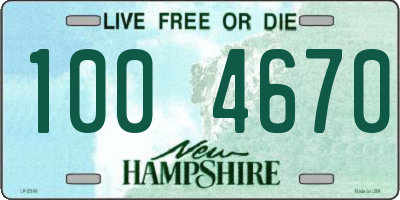 NH license plate 1004670