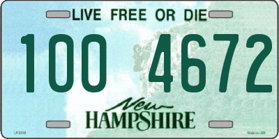NH license plate 1004672