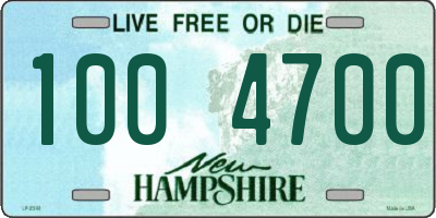 NH license plate 1004700