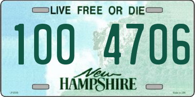 NH license plate 1004706