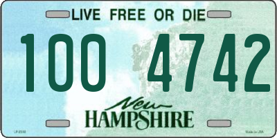 NH license plate 1004742