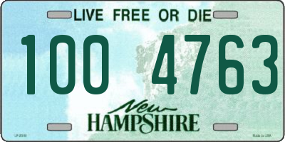 NH license plate 1004763