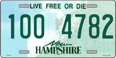 NH license plate 1004782