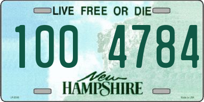 NH license plate 1004784