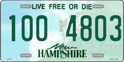 NH license plate 1004803